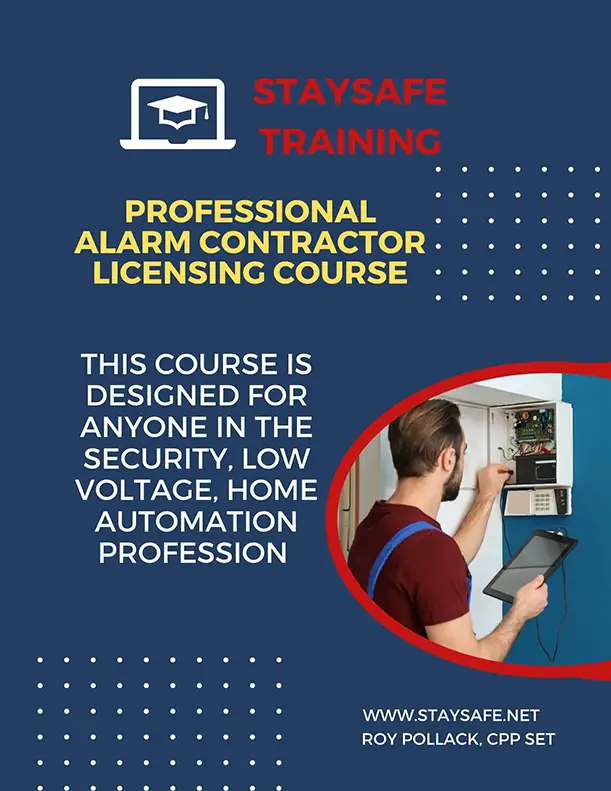 Professional Alarm Contractors Licensing Course